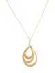 I. Reiss 14K Diamond Concentric Teardrop Pendant Necklace