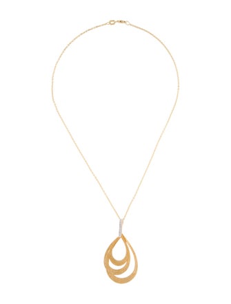 I. Reiss 14K Diamond Concentric Teardrop Pendant Necklace