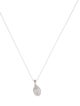 I. Reiss 14K Diamond Oval Hammered Pendant Neckalce