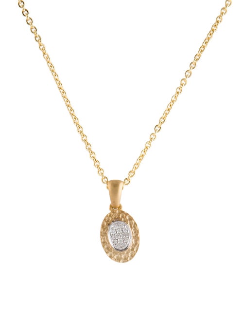 I. Reiss 14K Diamond Oval Pendant Necklace