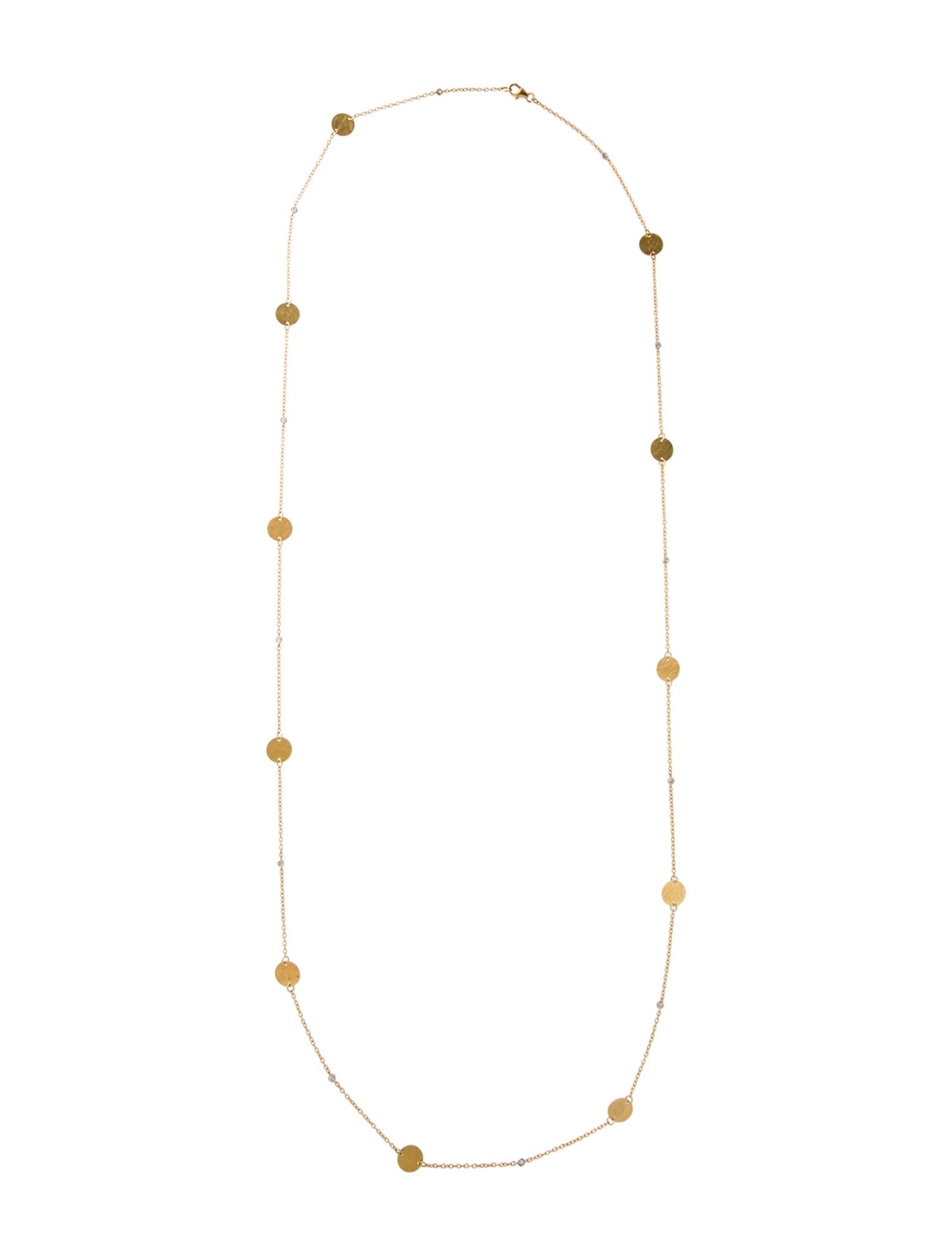 I. Reiss 14K Diamond Wrap-Around Disc Station Necklace