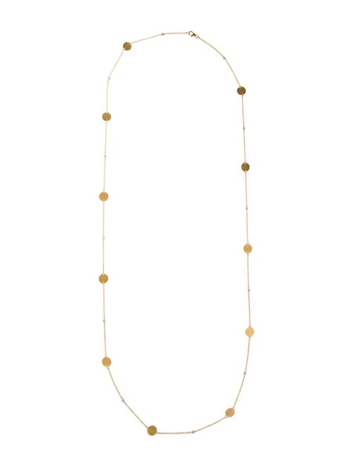 I. Reiss 14K Diamond Wrap-Around Disc Station Necklace
