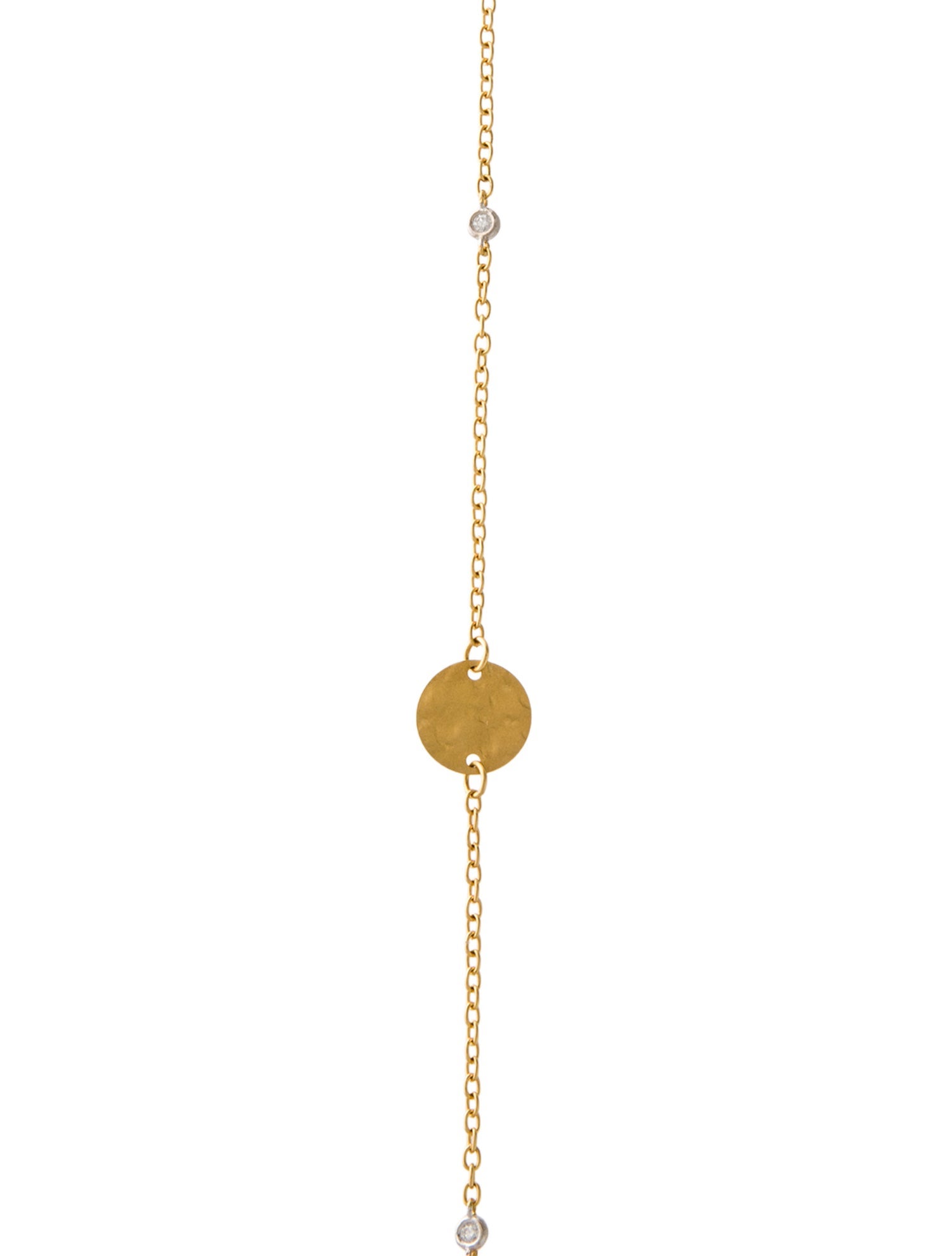 I. Reiss 14K Diamond Wrap-Around Disc Station Necklace