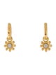 I. Reiss 14K Diamond Flower Charm Convertible Hoop Earrings