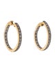 I. Reiss 14K Diamond Flower Charm Convertible Hoop Earrings