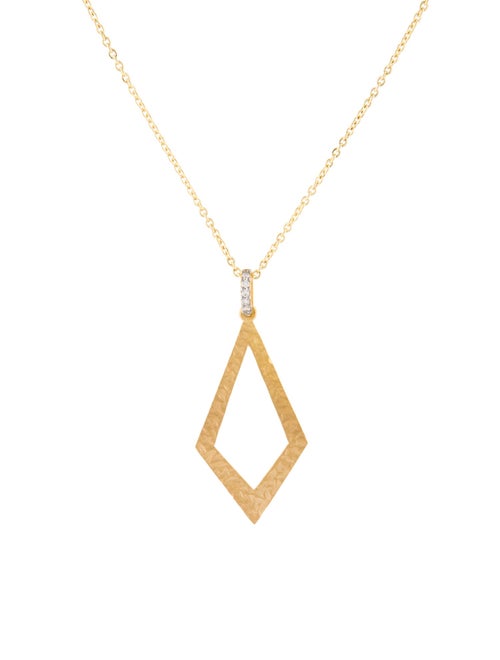 I. Reiss 14K Diamond Accent Open Pendant Necklace