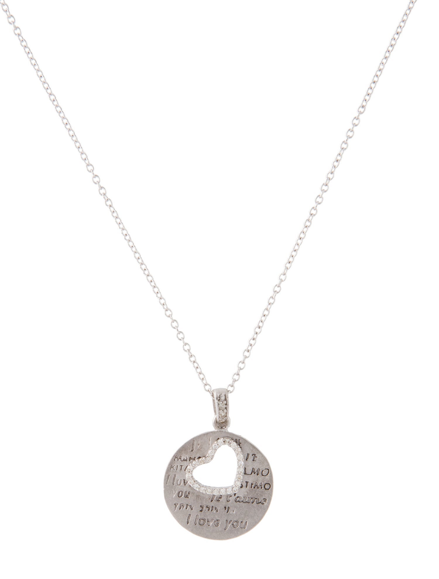 I. Reiss 14K Diamond Love Pendant Necklace