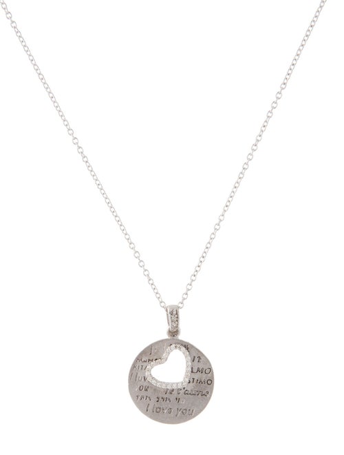 I. Reiss 14K Diamond Love Pendant Necklace