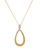 I. Reiss 14K Diamond Pavé Hammered Pendant Necklace