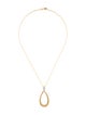 I. Reiss 14K Diamond Pavé Hammered Pendant Necklace