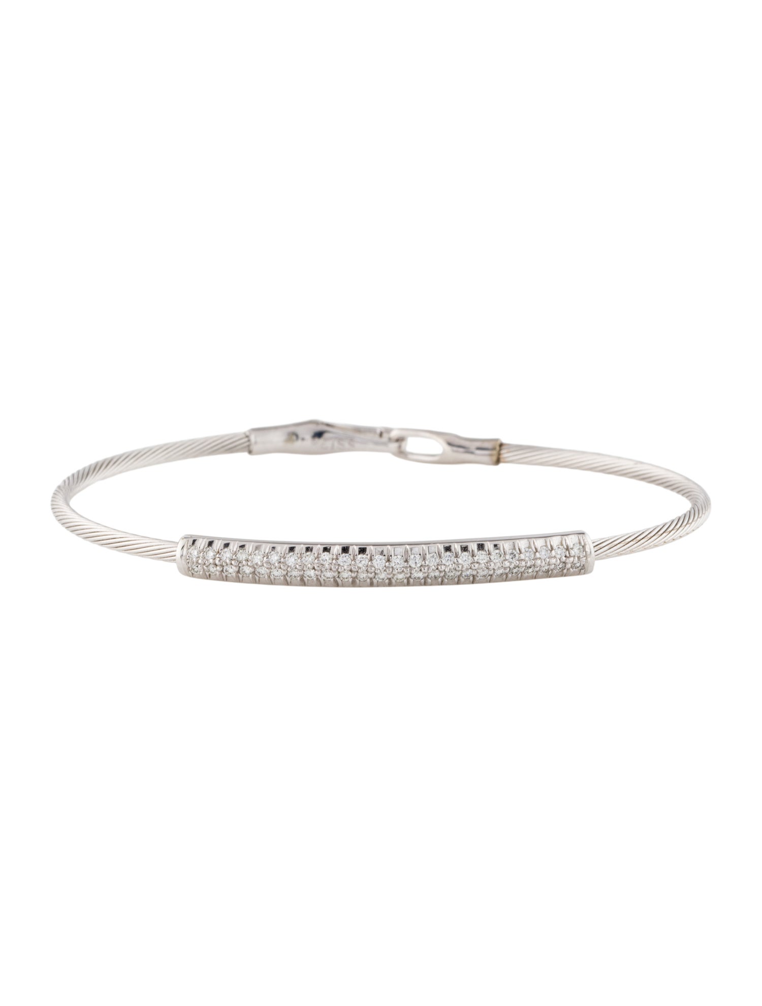 I. Reiss 14K Diamond Flex Wire Bangle Bracelet