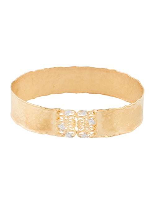 I. Reiss 14K Diamond Filigree Cuff