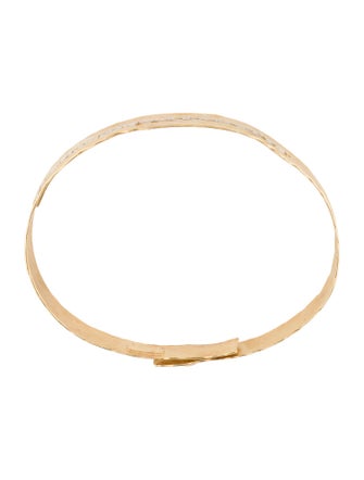 I. Reiss 14K Diamond Textured Bangle Bracelet