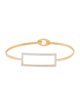 I. Reiss 14K Diamond Open Rectangle Bangle Bracelet