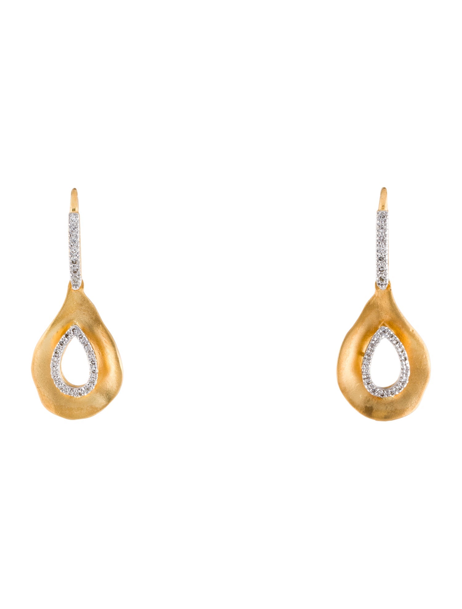 I. Reiss 14K Diamond Teardrop Earrings