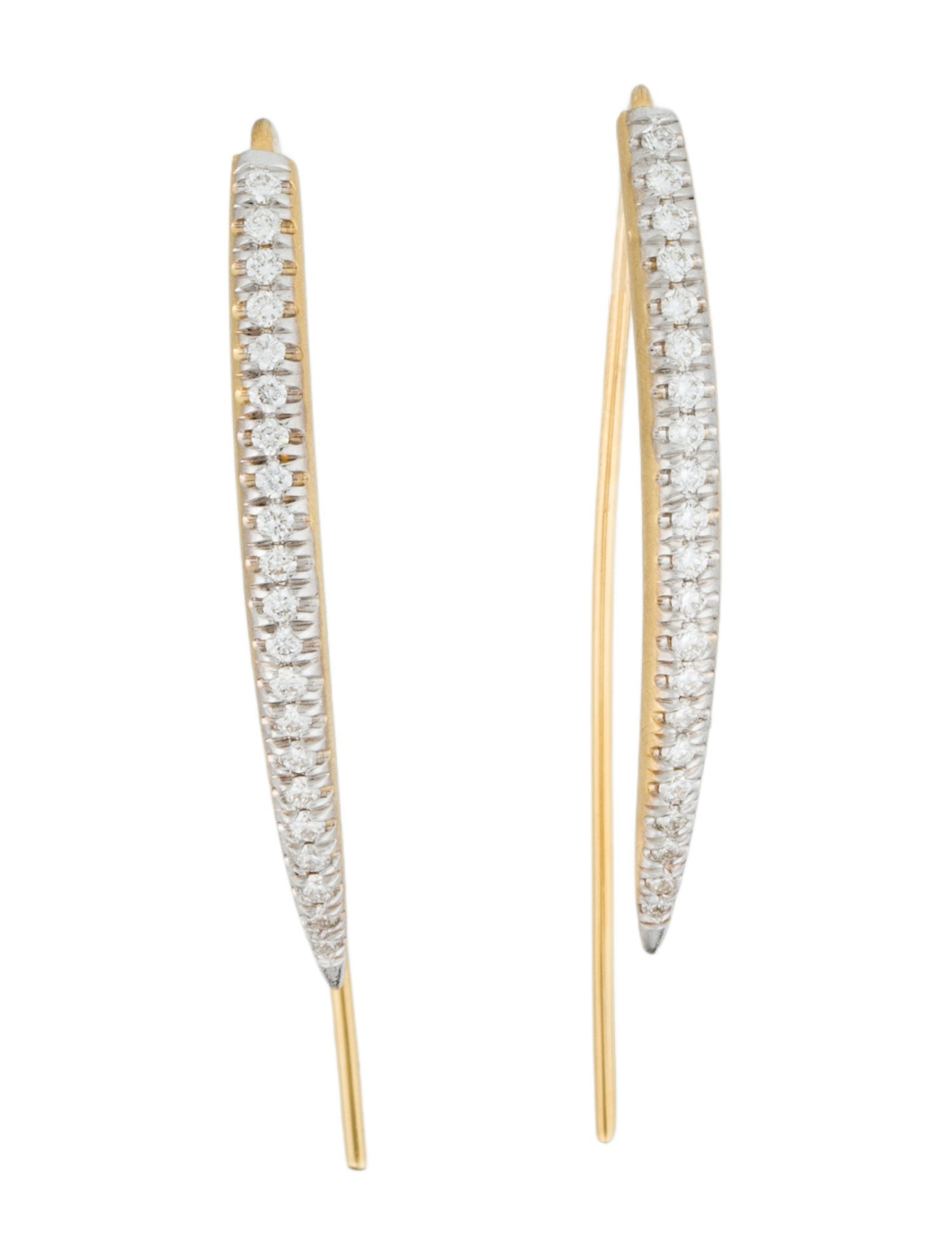 I. Reiss 14K Diamond Bow Drop Earrings