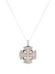 I. Reiss 14K Diamond Jerusalem Cross Pendant Necklace
