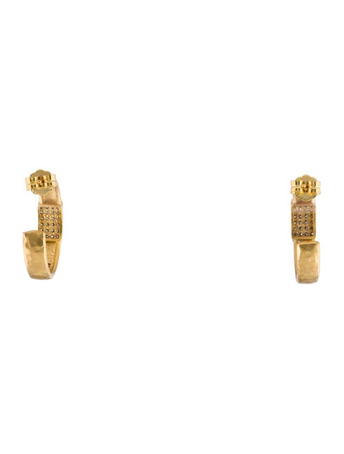 I. Reiss 14K Diamond Hoop Earrings