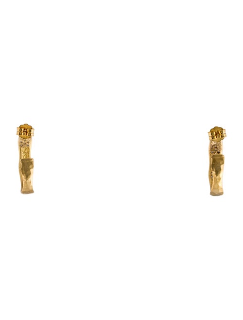 I. Reiss 14K Diamond Hoop Earrings