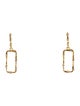 I. Reiss 14K Diamond Open Rectangle Drop Earrings