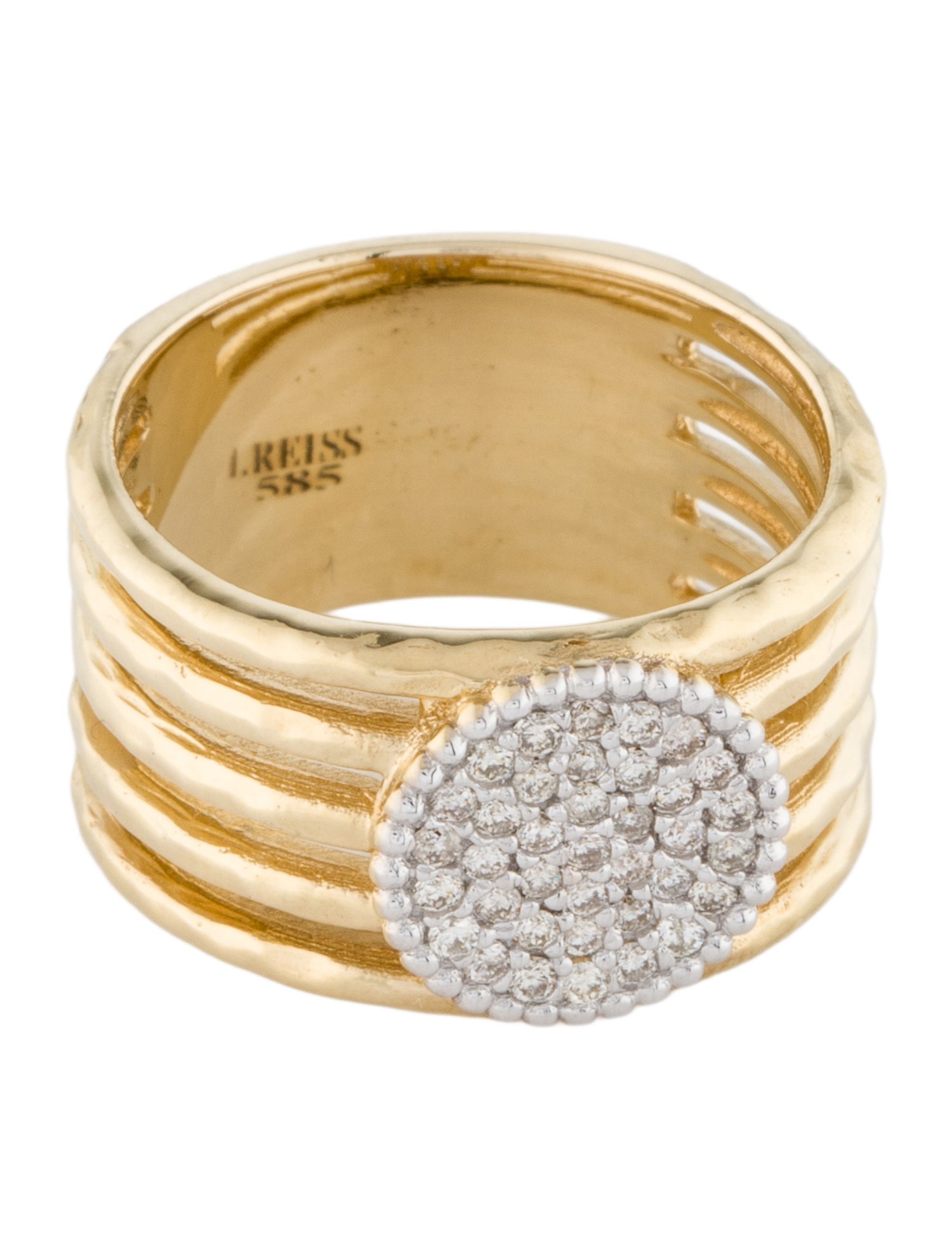 I. Reiss 14K Diamond Cut Out Ring