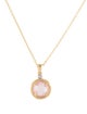 I. Reiss 14K Rose Quartz & Diamond Pendant Necklace
