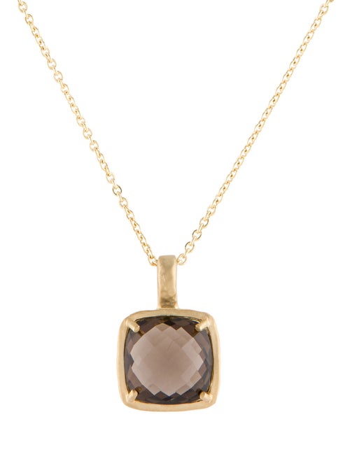 I. Reiss 14K Smokey Quartz Pendant Necklace