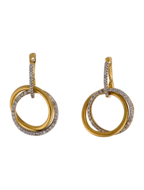 I. Reiss 14K Diamond Circles Of Love Drop Earrings
