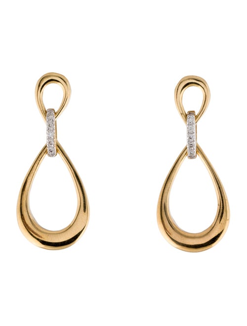 I. Reiss 14K Diamond Tear-Drop Earrings