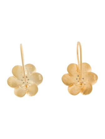 I. Reiss 14K Diamond Hammered Daisy Earring