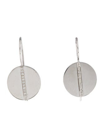 I. Reiss 14K Round Diamond Drop Earrings