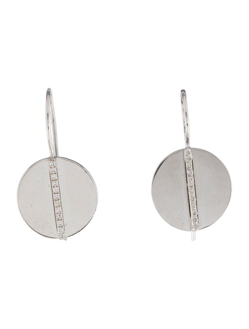 I. Reiss 14K Round Diamond Drop Earrings