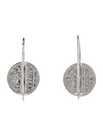 I. Reiss 14K Round Diamond Drop Earrings