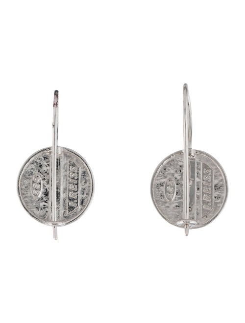 I. Reiss 14K Round Diamond Drop Earrings