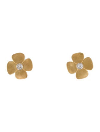 I. Reiss 14K Diamond Flower Stud Earrings