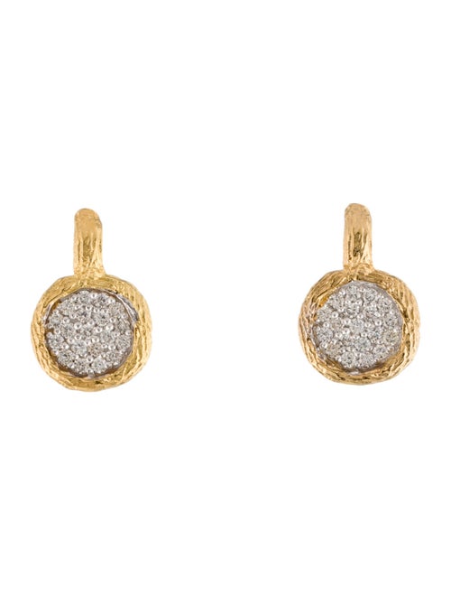 I. Reiss 14K Diamond Circle Drop Earrings