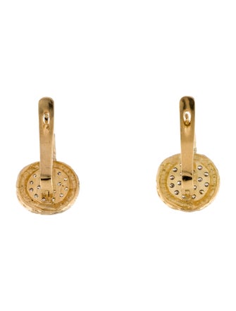 I. Reiss 14K Diamond Circle Drop Earrings