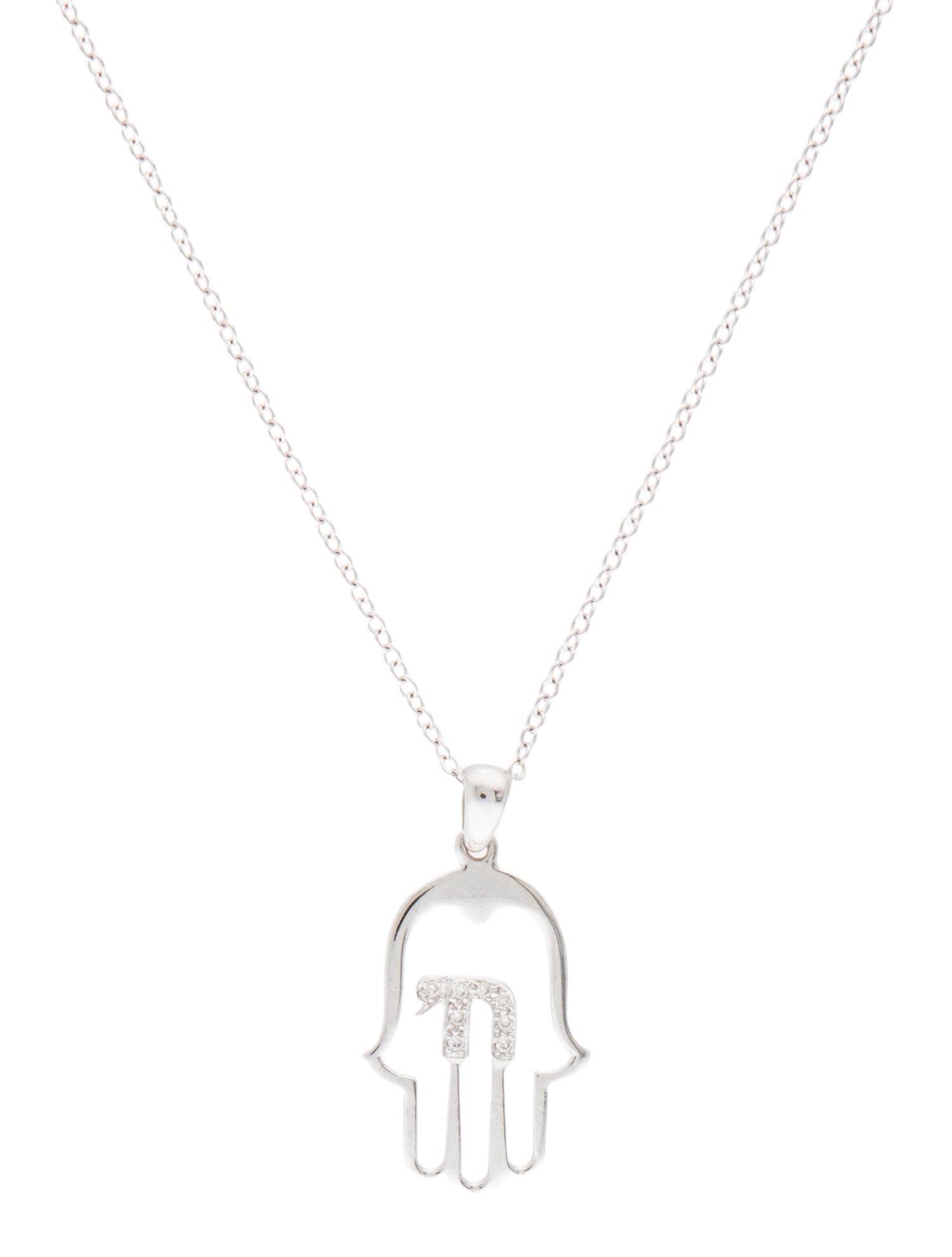 I. Reiss 14K Diamond Chamsa Pendant Necklace