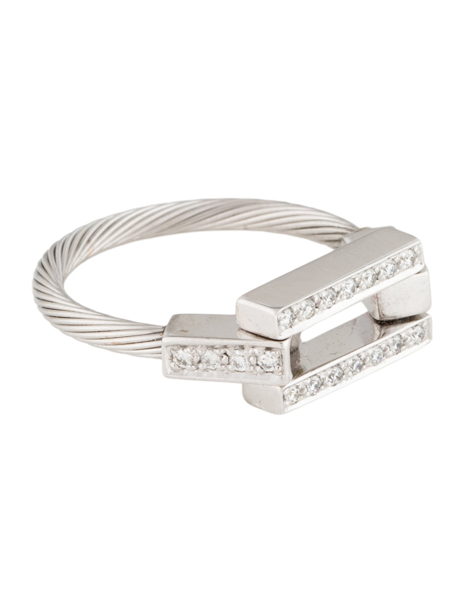 I. Reiss 14K Diamond Open Wire Ring