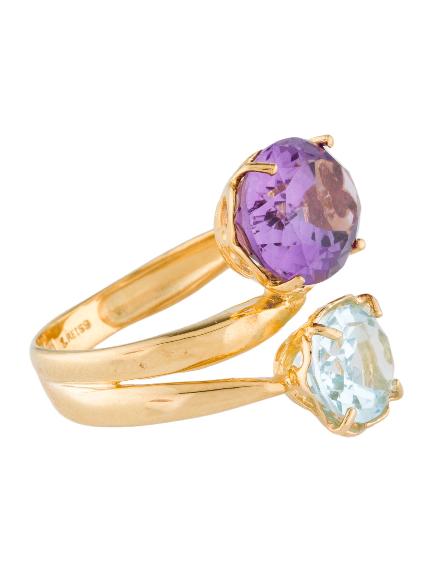 I. Reiss 14K Amethyst & Topaz Cocktail Ring