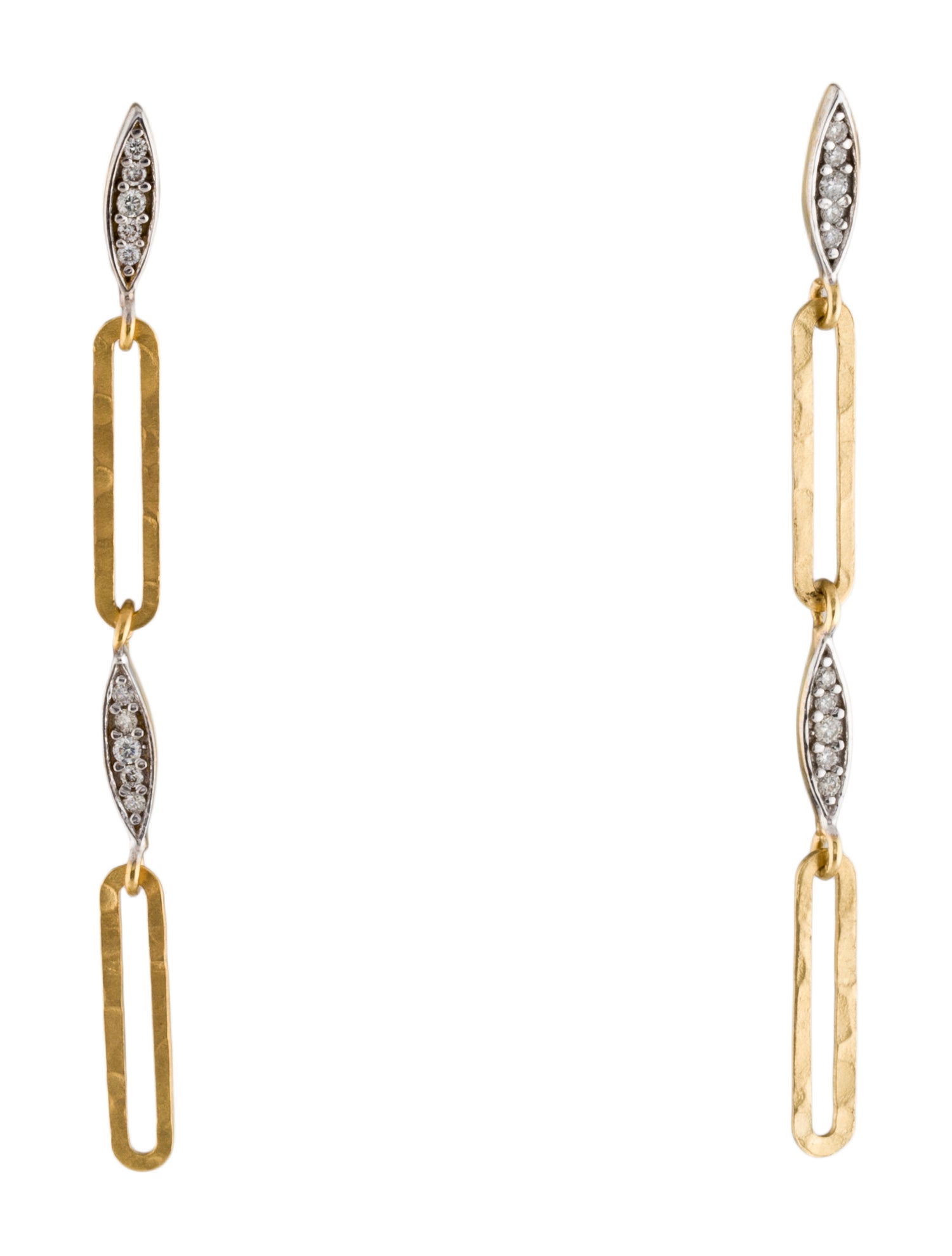 I. Reiss 14K Diamond Pavé Drop Earrings