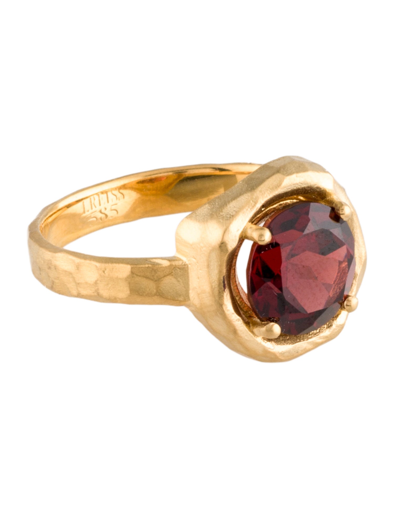 I. Reiss 14K 2.51ct Garnet Cocktail Ring w/ Tags