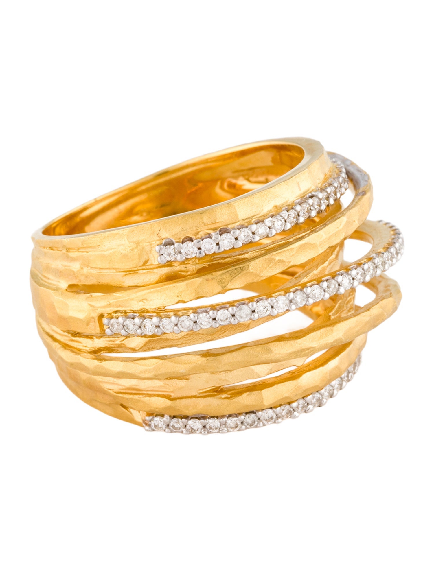 I. Reiss 14K Diamond Gallery Cocktail Ring