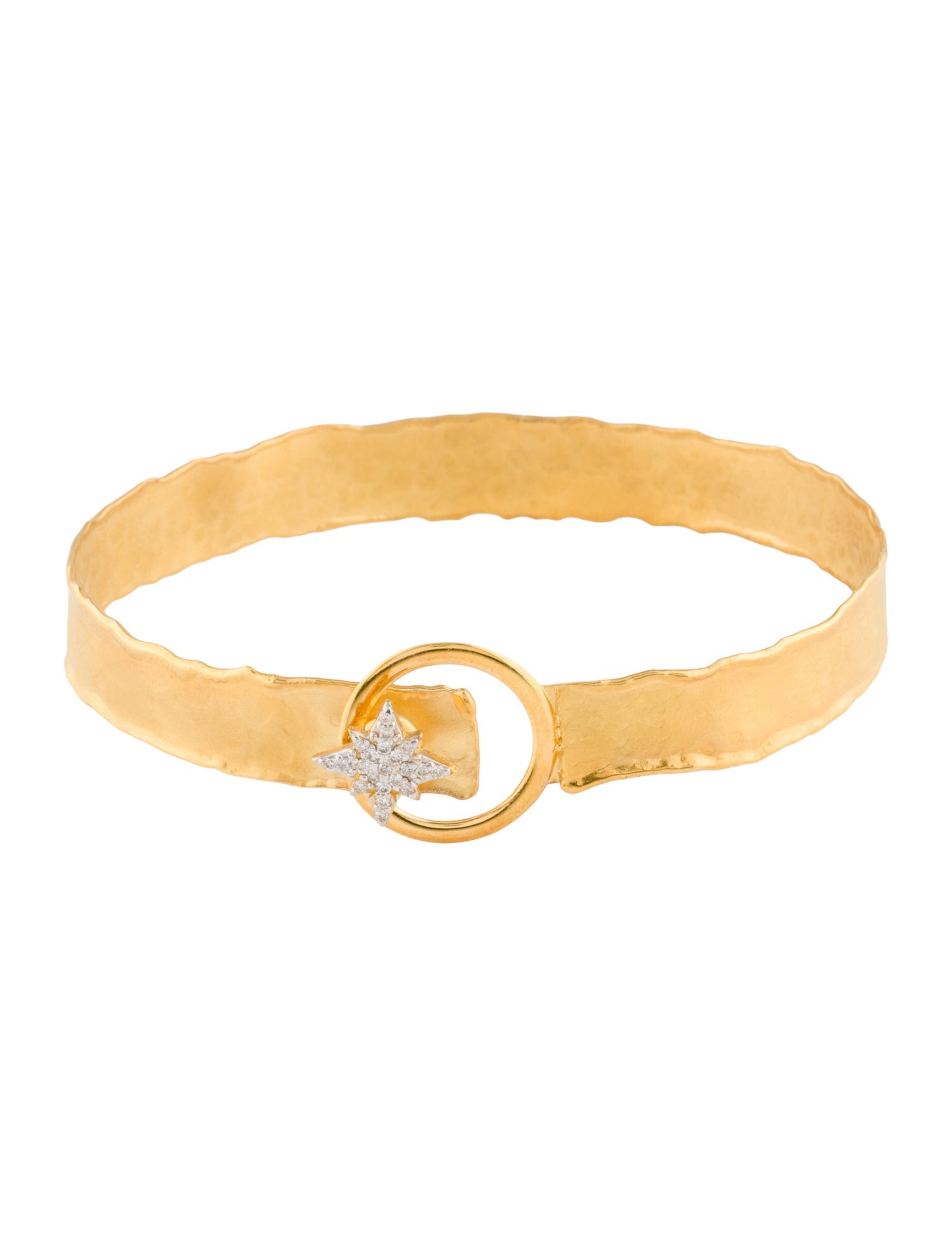 I. Reiss 14K Diamond Star Cuff Bracelet