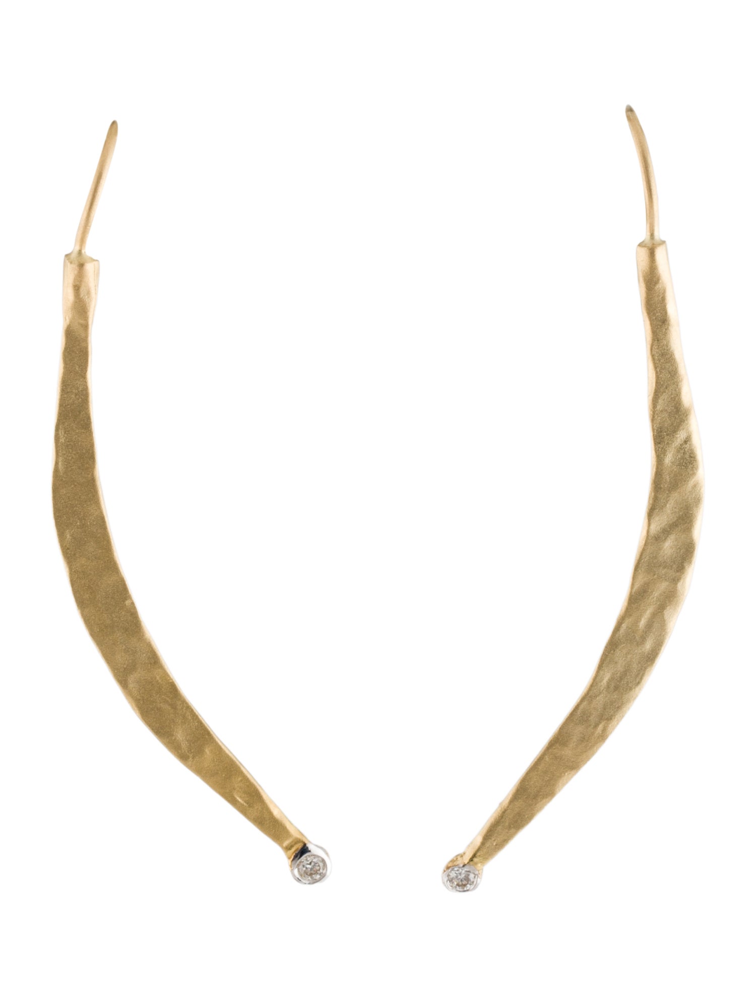 I. Reiss 14K Diamond Dangling Earrings