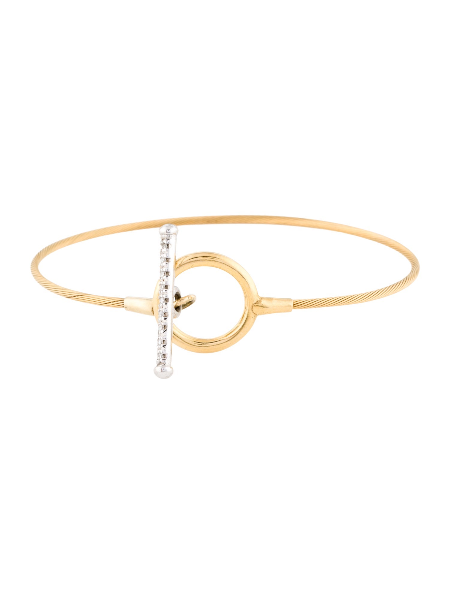 I. Reiss 14K Diamond Wire Toggle Bracelet