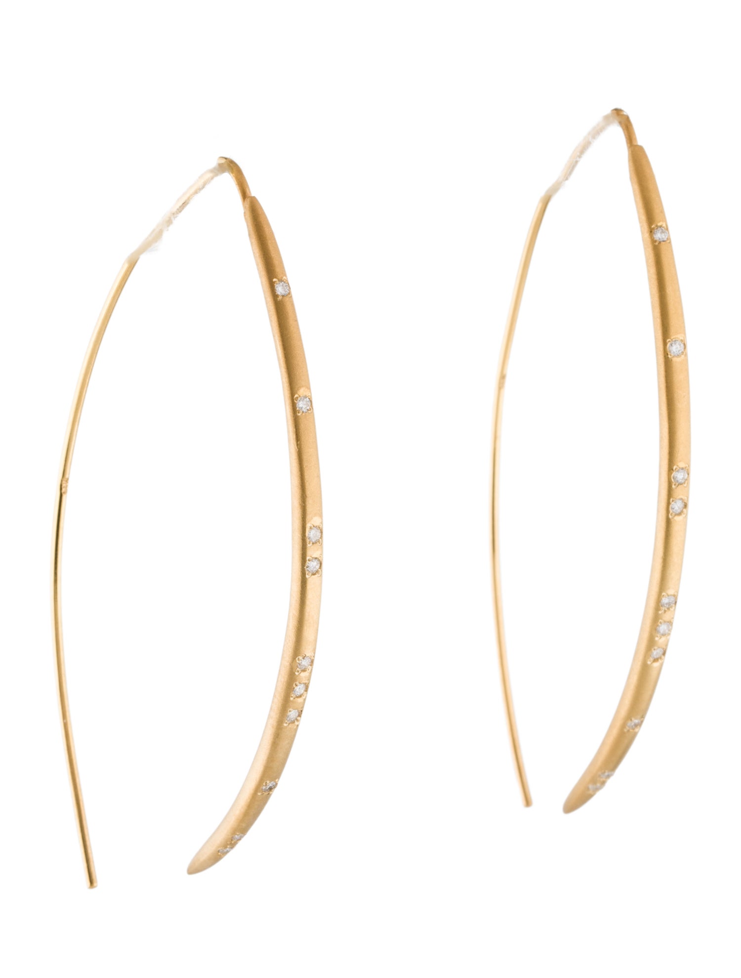 I. Reiss 14K Diamond Hoop Earrings