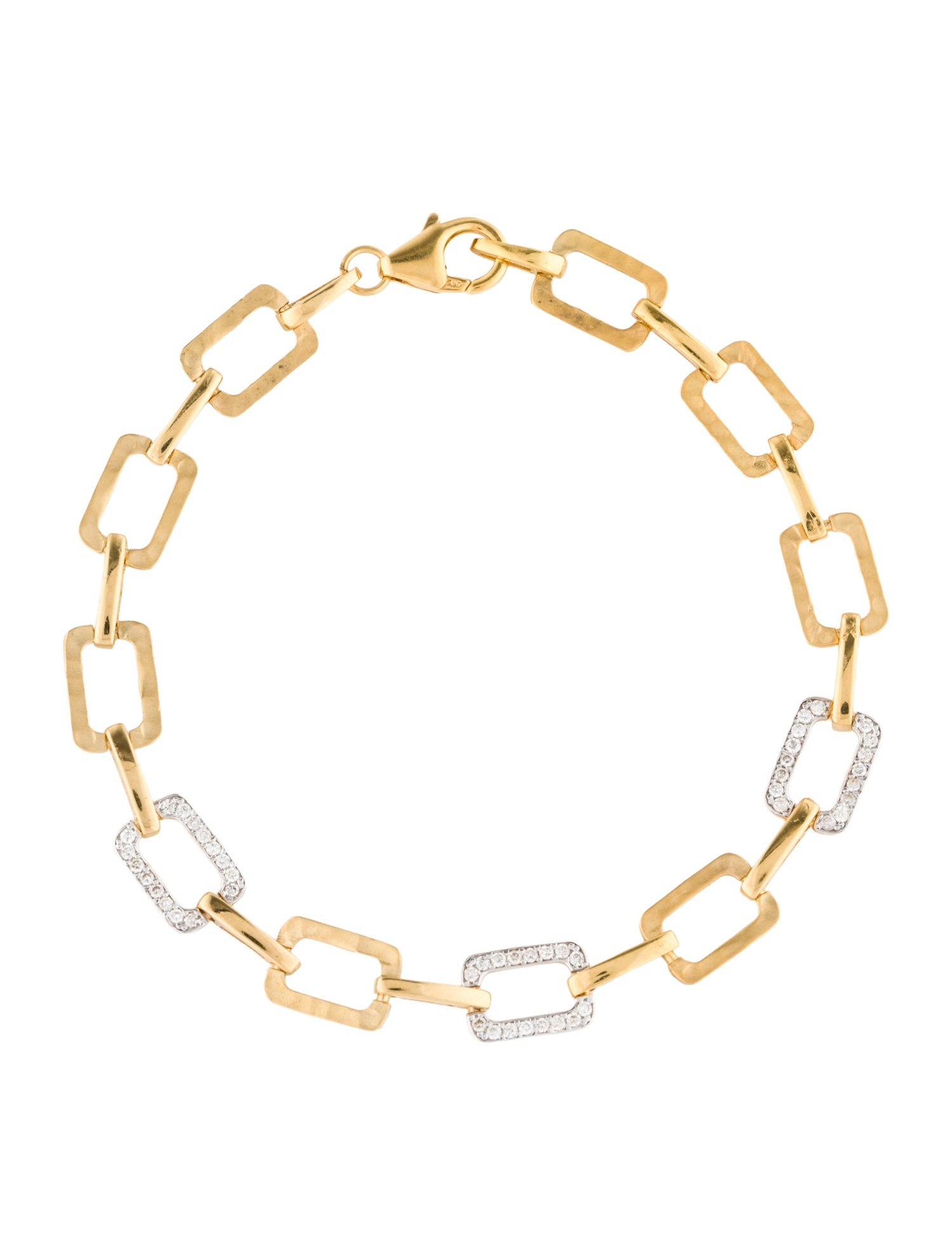 I. Reiss 14K Diamond Open Link Bracelet