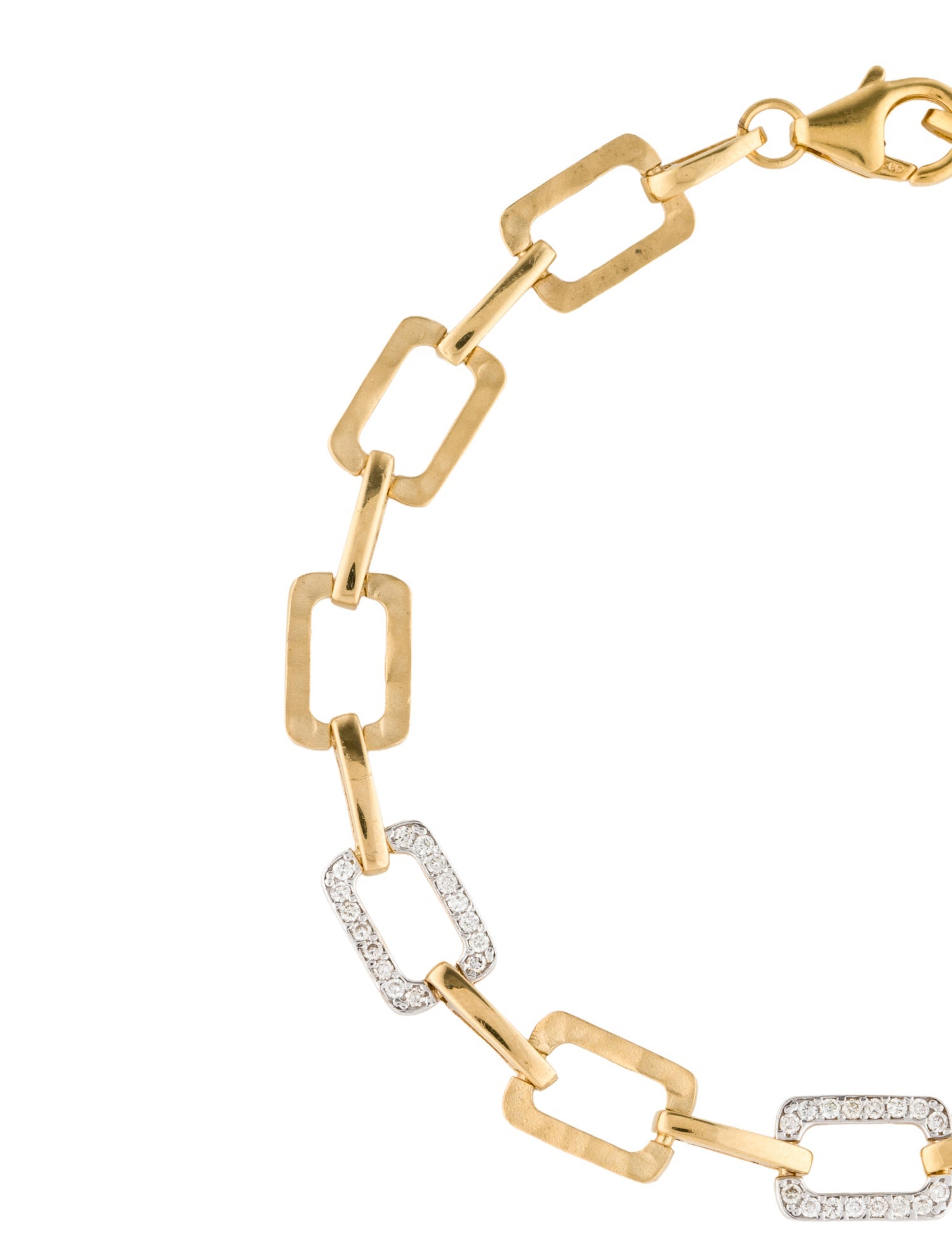 I. Reiss 14K Diamond Open Link Bracelet
