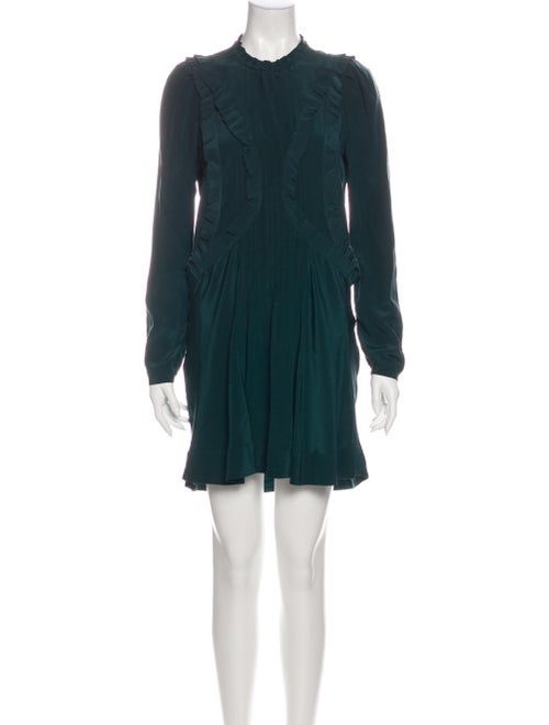 Isabel Marant Silk Mini Dress Green